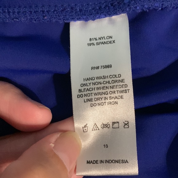 Blue swim skirt - Picture 2 of 3